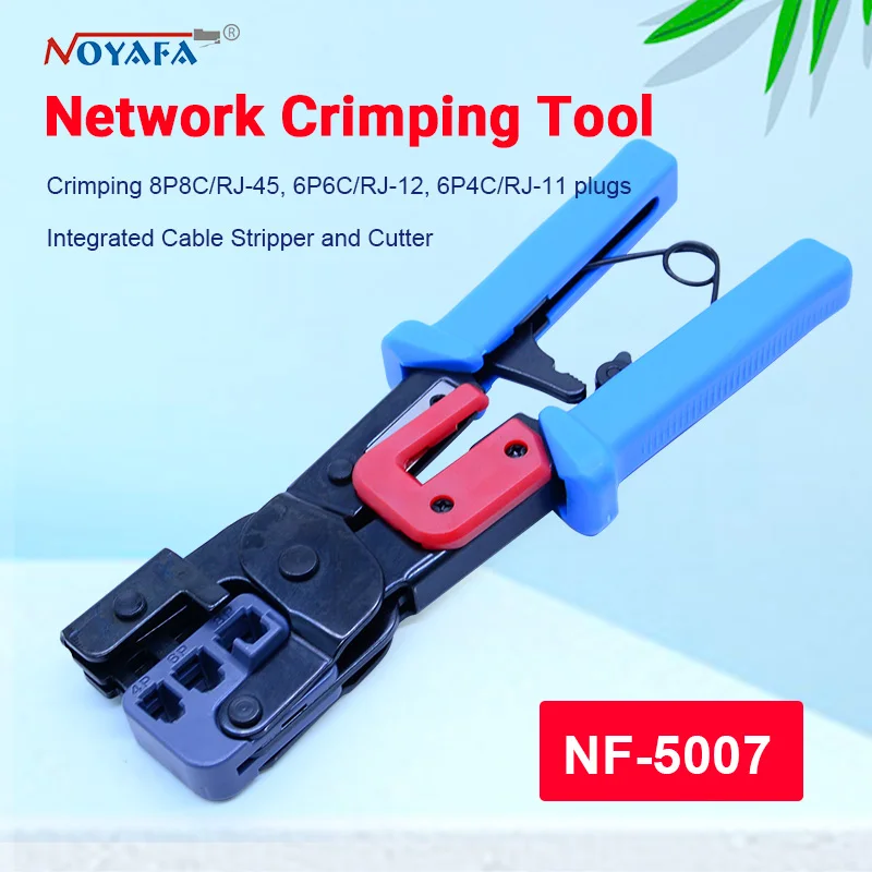 NF 5004 сетевые инструменты rj45 rj11 обжимной инструмент для зачистки кабеля Двойной