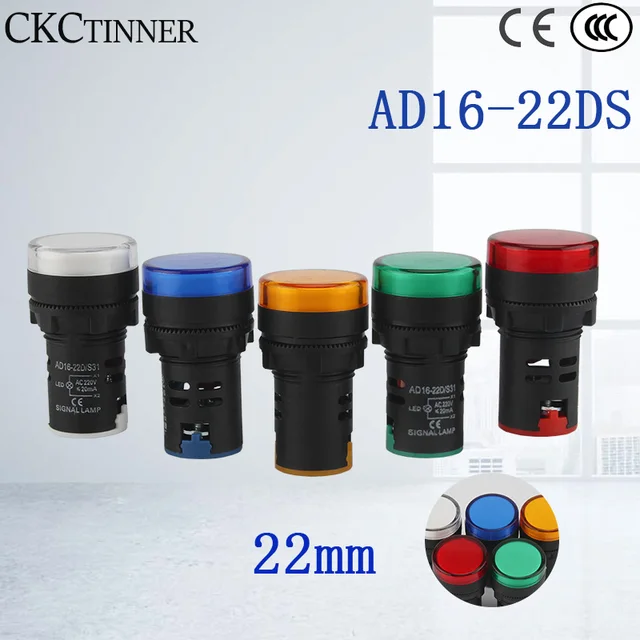 12 Pezzi Luci Spia LED 22mm - 12-24V AC/DC, Rosso/Giallo/Blu/Verde, Per Pannelli E Segnalazione - Foto 4