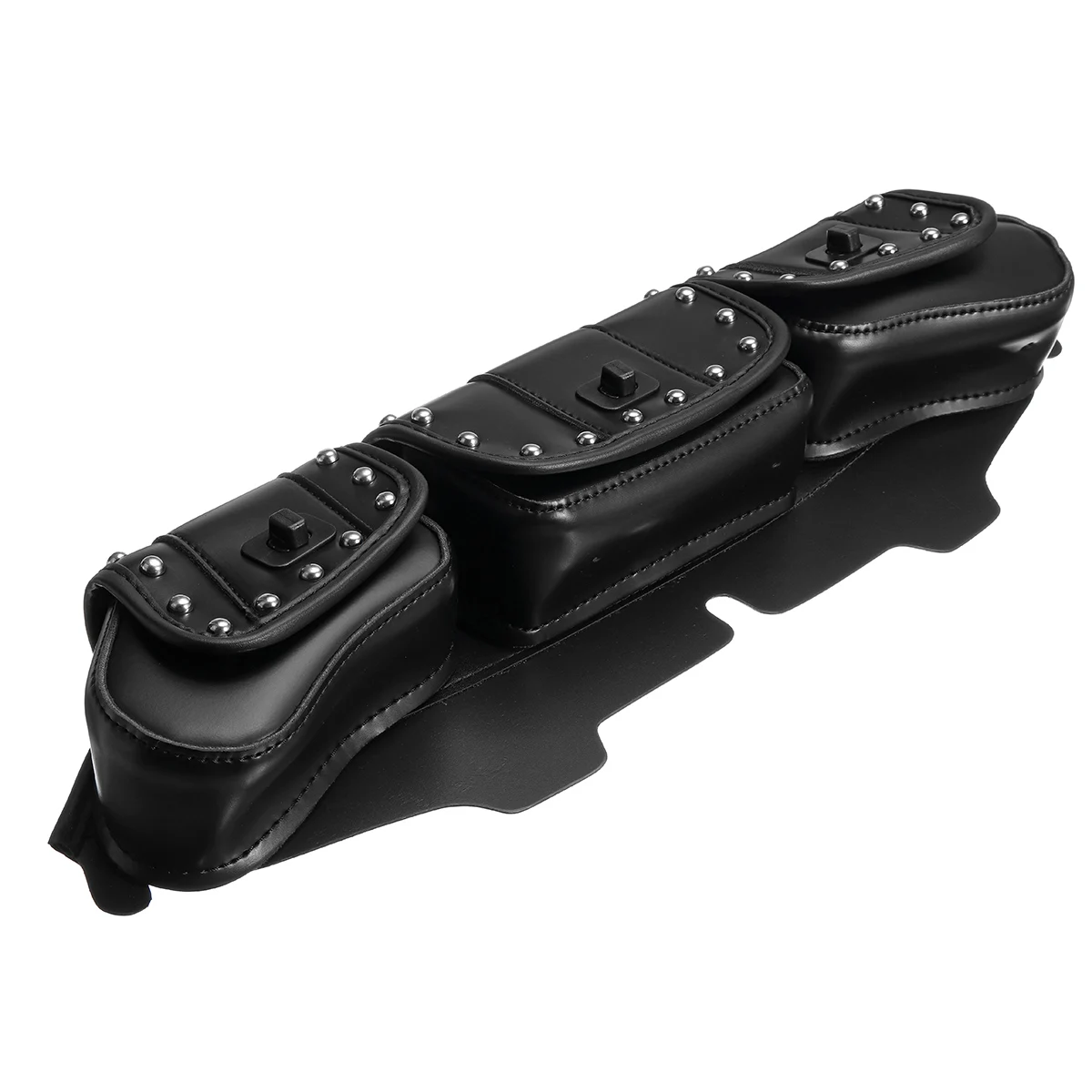 Для Harley Davidson Touring 1996-2010 2011 2012 2013 черного цвета из искусственной кожи мотоцикл сумка на лобовое стекло сума 3 Карманный Кожаный чехол Чехол