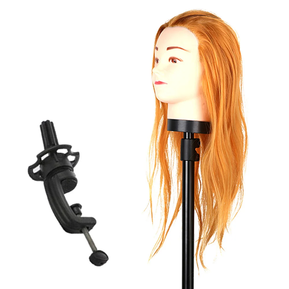 

Female Hair Mannequin + Clamp Hairdressing Styling Training Head Model Set Head Practice Model Hairdressing Training Head