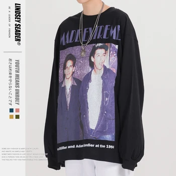 

Women Mens 2020 Men Streetwear Hip Hop Print T Shirt Long Sleeve Harajuku Tshirt Oversized Loose T-shirt Cotton Tops Tees