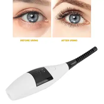

4 Gears Heated Electric Eyelashes Curler USB Charging Digital Display Eyelashes Makeup Curler Tool White