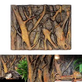 

3D Foam Rock Stone Aquarium Background Board Decor Foam Board for Reptile Fish Tank 60x45cm MJJ88