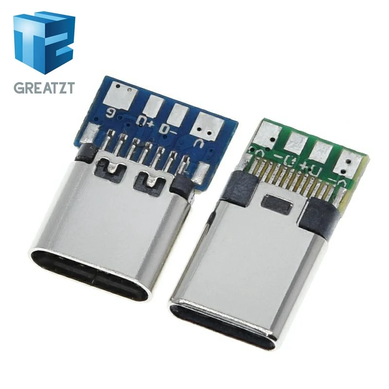 10 шт. USB 3.1 разъем типа C 12/24 контактов гнездо/Папа адаптер розеток для пайки