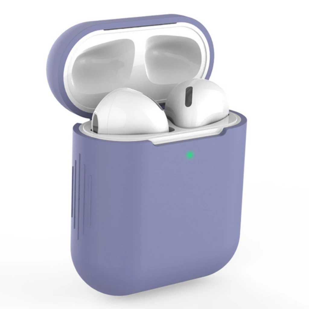 Lavender Наушники защитная крышка для Apple Airpods Air pod беспроводные наушники гарнитура защитный чехол Аксессуары для Air Pods - Цвет: Lavender
