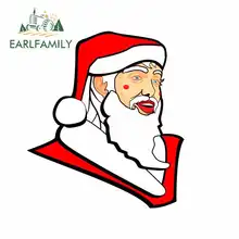 EARLFAMILY 13cm x 9.7cm Santa Clip Art Cartoon Oem Funny Car Stickers Waterproof Anime Bumper Trunk Truck Graphics Vinyl JDM