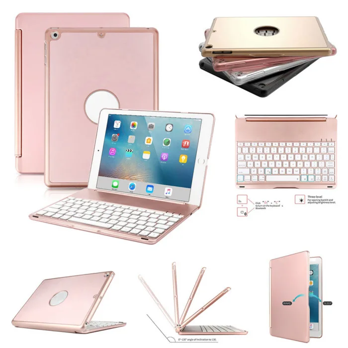 Алюминиевая Bluetooth клавиатура Folio чехол для iPad Air 2 iPad Pro 9,7 дюйма GV99