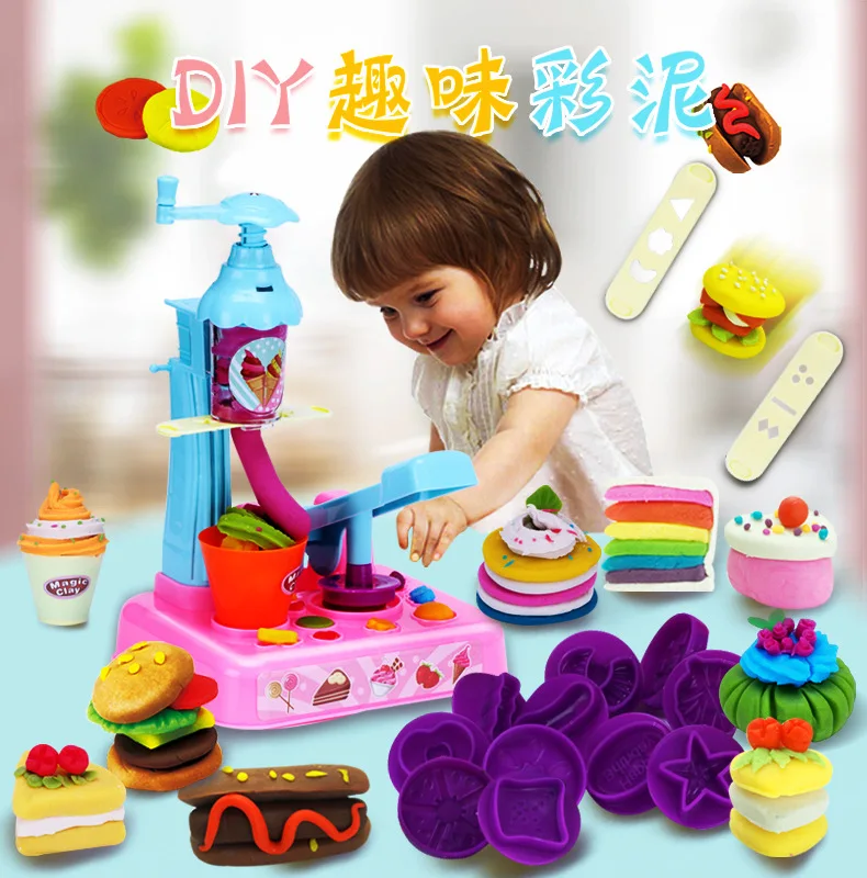 Источник длинная детская модель DIY машина для мороженого многофункциональная цветная глиняная машина игровой домик набор игрушек пластилин