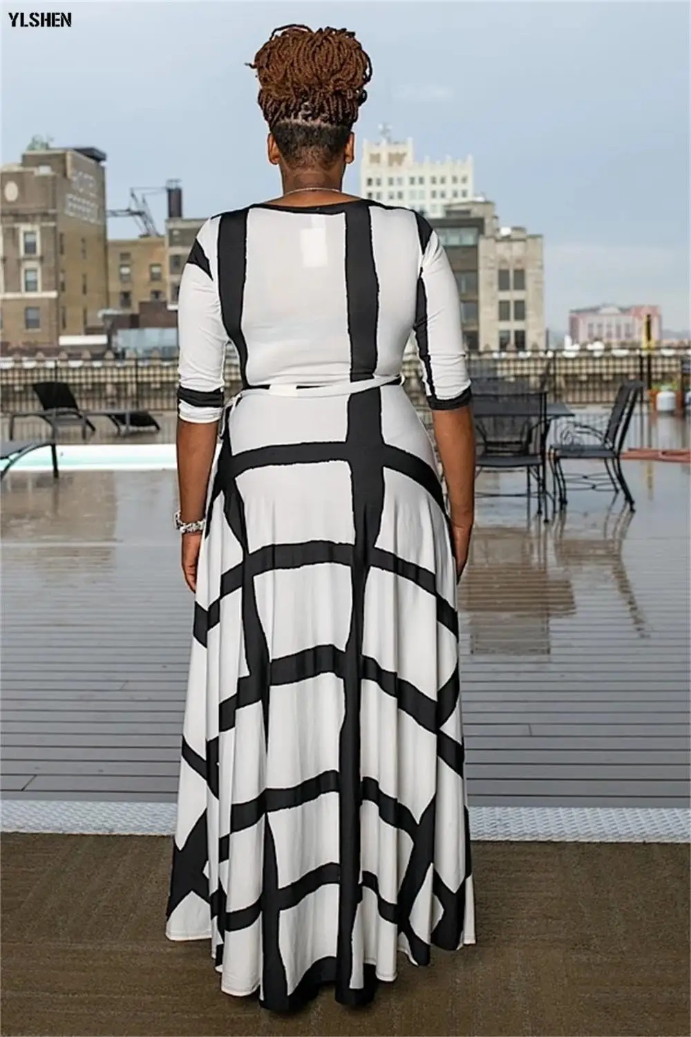 5XL Afrika Gaun untuk Wanita Dashiki 