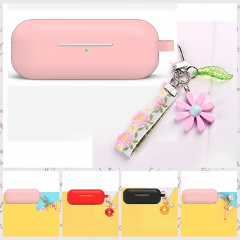 

luxury flower funda For Haylou GT1-GT1 Plus Case cartoon keychain Silicone headphones Case For Haylou gh1 Plus Earphone cover