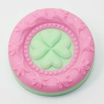

Round Moon Cake Flower Pattern Silicone Soap Mold Cake Decorated Sugar Craft Silicone Molds