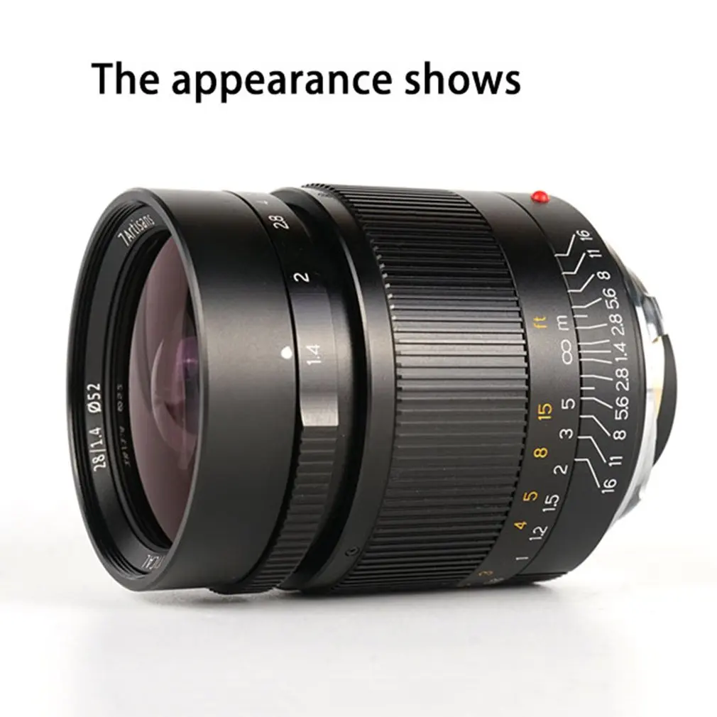 

7 artisans 28mm F1.4 Prime Lens to All Single Series for Leica Metal Micro Cameras Accessories E-Mount Manual Focus