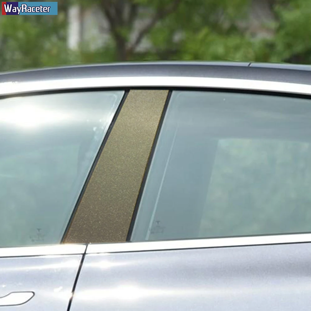 

Car Window B-pillars Decorative Sticker Self Healing TPU Transparent Golden Protective Film For Tesla Model 3/X/S Accessories
