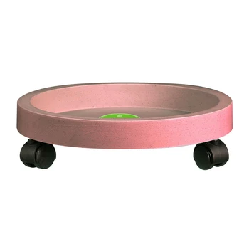 

Plant Caddy Round Movable Flower Pot Tray Holder With Caster Wheels Dolly Pallet