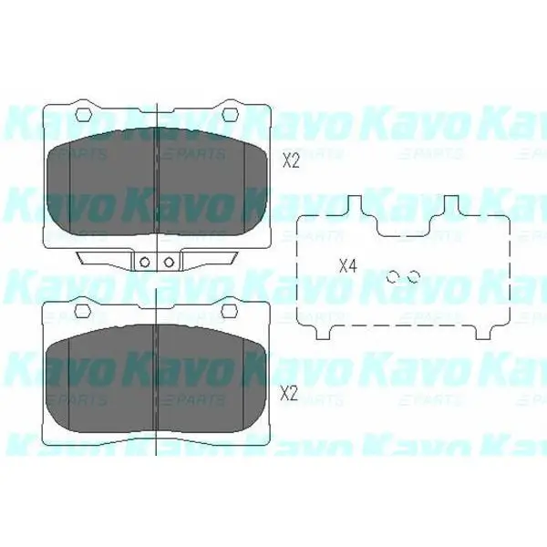 Колодки тормозные HONDA LEGEND 3.5 06- передние KAVO PARTS KBP-2