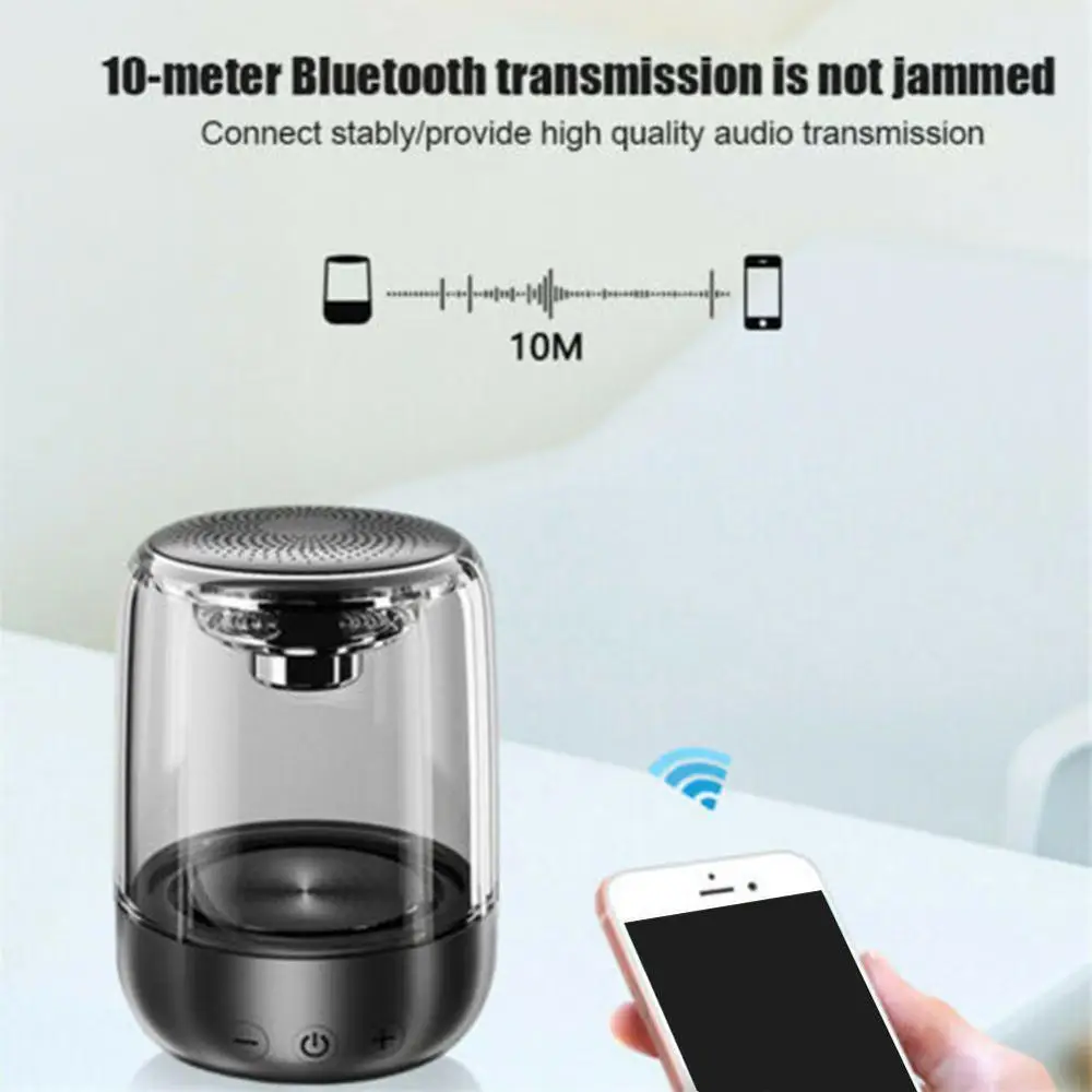 Автомобильный портативный беспроводной bluetooth-динамик, Мини Красочный светильник, портативная музыкальная звуковая коробка, громкая связь, уличный бас-сабвуфер