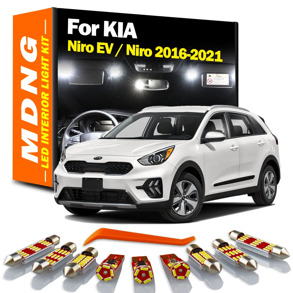 MDNG 10 шт. Фотокарта купол багажник свет комплект для KIA Niro EV 2016 2017 2018 2019 2020