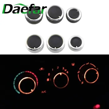 

3pcs/set Air Conditioning Knob Aluminum Alloy AC Knob Heat Control Button for Skoda Superb Octavia MK1 AC Knob Accessories