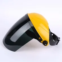 Желтая верхняя маска из оргстекла на голову Прозрачная защитная маска