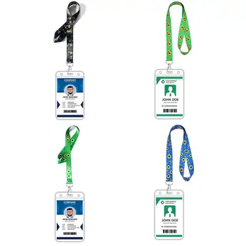 

1PC Work Name Card Holders Business Work Card ID Badge Lanyard Holder Clear Card Holder Waterproof for Keys ID Card