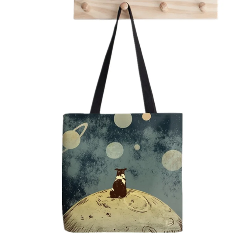Shopper Endless opportunities - dog Printed Tote Bag women Harajuku shopper handbag girl Shoulder shopping bag Lady Canvas Bag