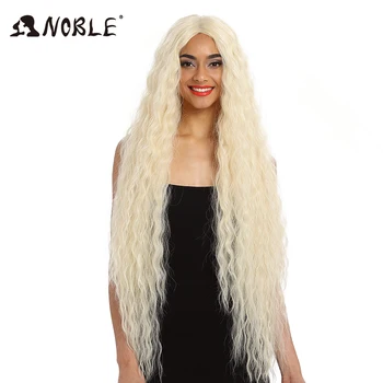 Noble Hair Synthetic Wig Lace Front Synthetic Wig Long Curly Ombre Blonde Wig 42 Inch 613 American Synthetic Lace Front Wig 1