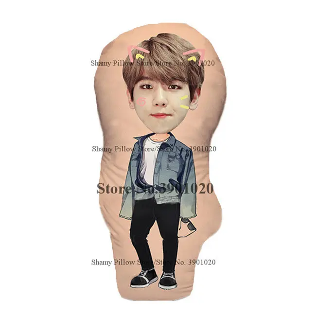 Baek Hyun GOT7 EXO подушки V Jungkook Baek Hyun Boyfriend мягкие пользовательские обнимающие подушки подарок для девочки - Цвет: Baek Hyun