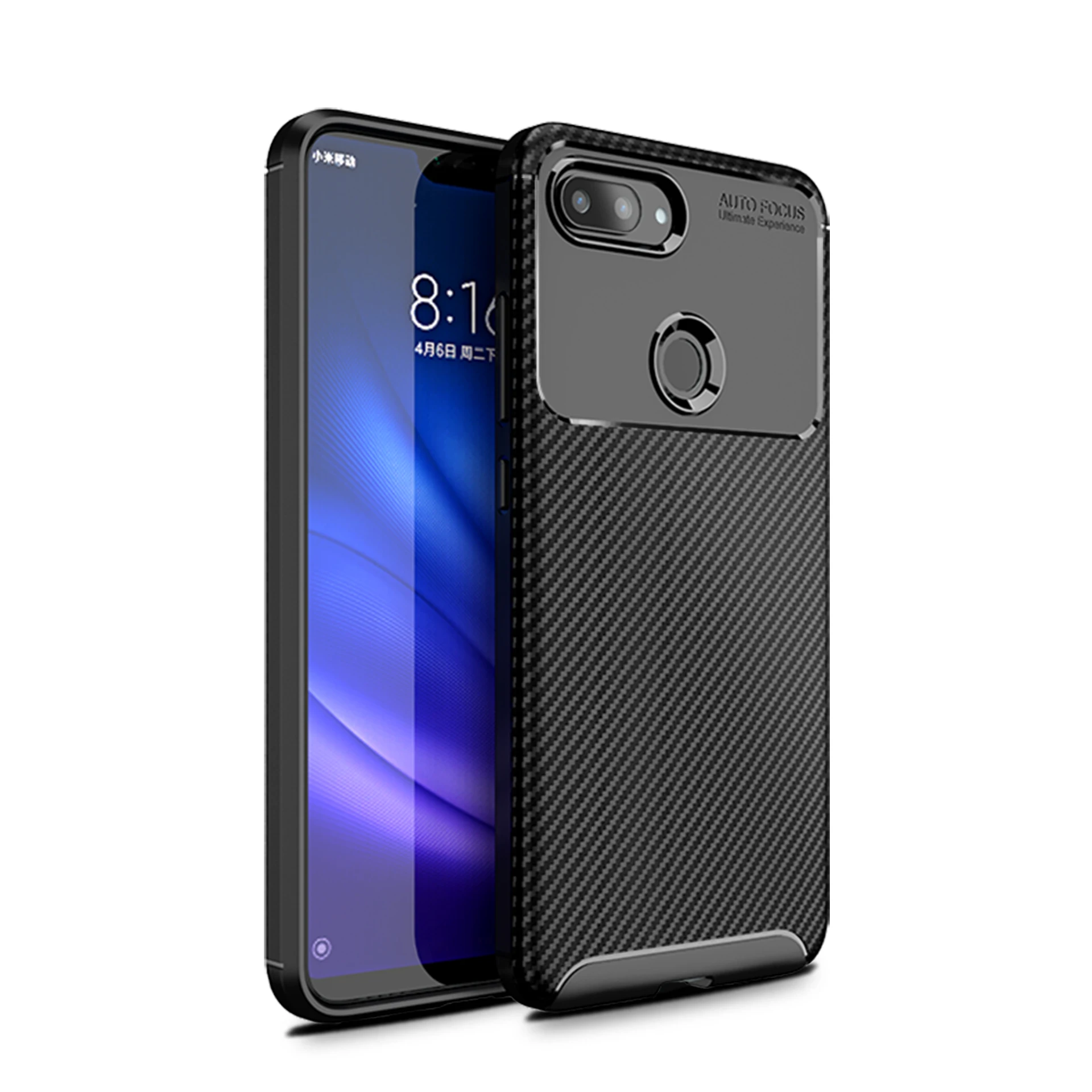 Luxury Shockproof Business TPU soft silicone Armor Protective Back Cover For Xiaomi 8 Lite MI MI8 Case Phone Cases | Мобильные