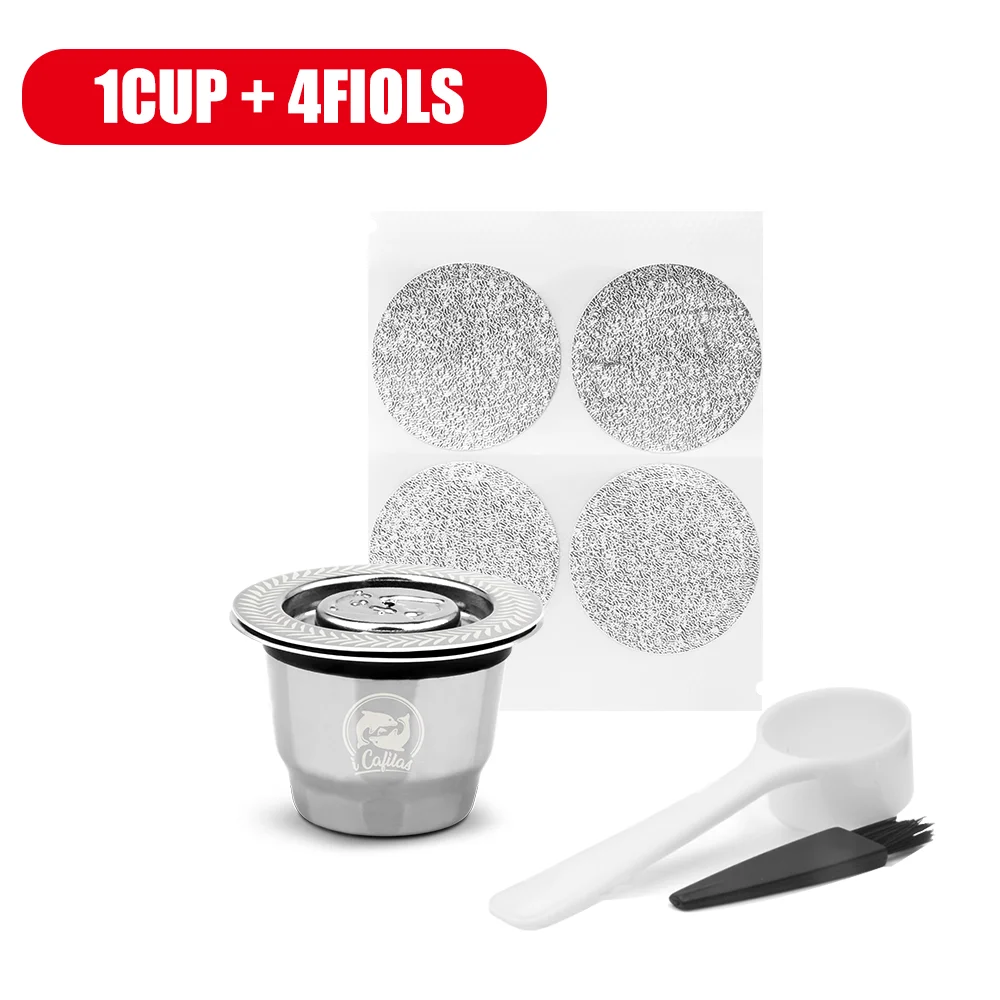 AS PICTURE 2 использования русскоязычная заправка кофе капсулы для Nespresso фильтр Pod кофе машина с одноразовыми фольгами уплотнения и нержавеющая сталь губ - Цвет: AS PICTURE