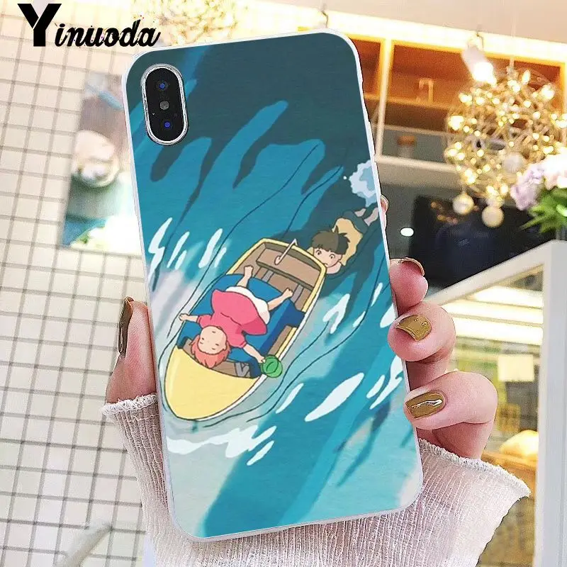 Yinuoda мультфильм студия Ghibli Ponyo на Клифф чехол для iPhone X XS MAX 6 6S 7 7plus 8 8Plus 5 5S XR 10 Чехол - Цвет: A5