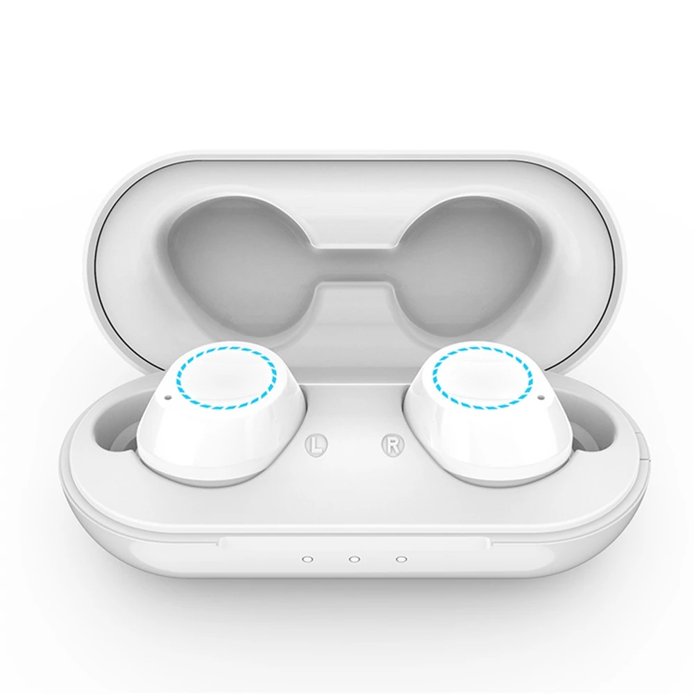 Белый LEORY TWS, беспроводные bluetooth 5,0 наушники, Автоматическое Сопряжение, HD шум, Cancenlling вызов, стерео, водонепроницаемая Спортивная гарнитура с микрофоном - Цвет: Белый