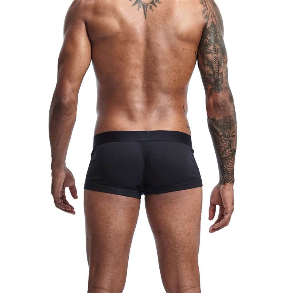 New Mens Underwear Solid Classic Men Underpants Cotton Short trunk Spandex Man Pants Comfort Elastic Man Boxers Hot