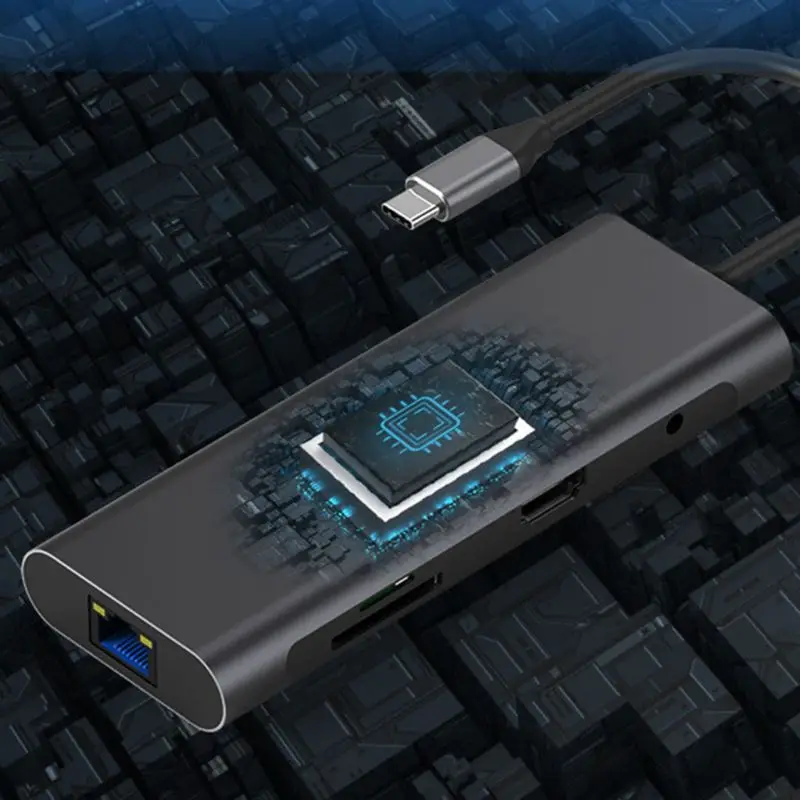 9 в 1 USB C концентратор ключ с Ethernet для MacBook Air Pro и других типов C ноутбука