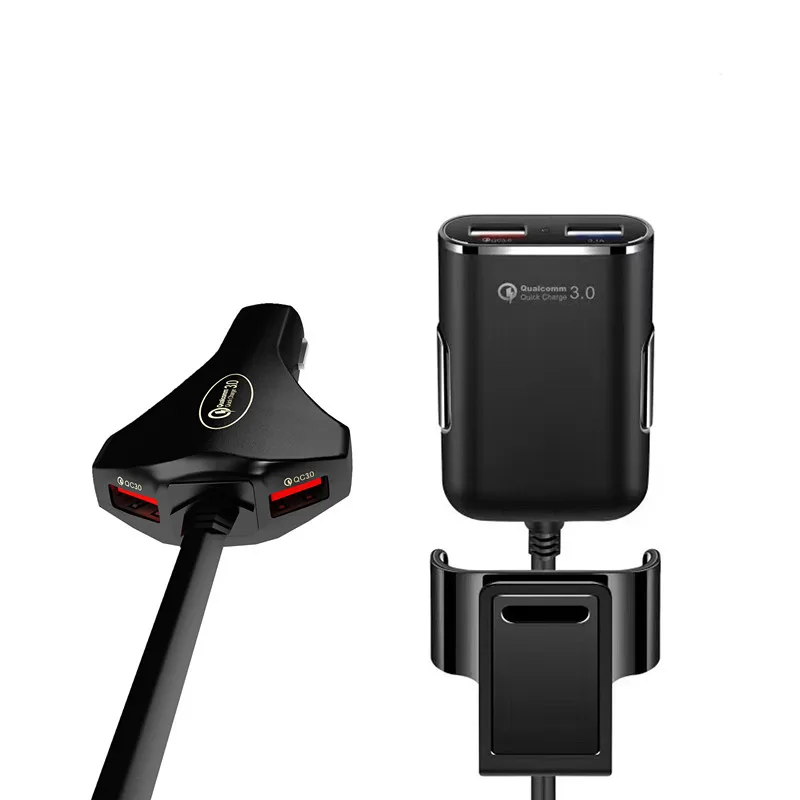 YWEWBJH 4 USB Автомобильное зарядное устройство для iPhone Быстрая зарядка 3,0 Автомобильное портативное зарядное устройство молоток Передняя Задняя 3,0 Зарядка телефона быстрое автомобильное зарядное устройство