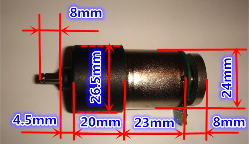 Используется импортный мини-двигатель замедления 12V 70rpm с обнаружением Холла
