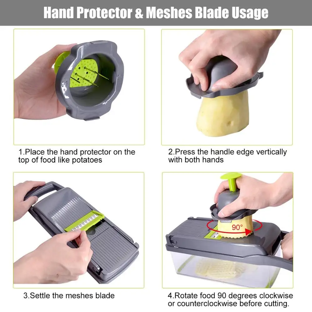 Vegetable Cutter Slicer Multifunctional Kitchen Accessories Basket Peeler Grater