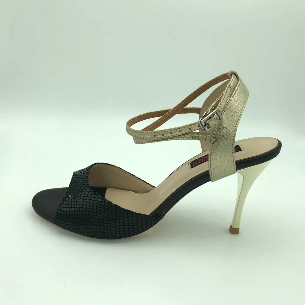 Argentina Tango Dance Shoes  Party Shoes Wedding Shoes  leather outsole T628284BSGL 9cm heel 7.5cm available shipping free