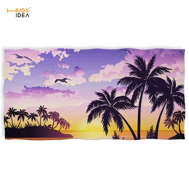 HUGSIDEA Tropical Hawaii Bath &ampShower Towel Summer Portable Beach Towels Seaside Vacation Swim Blankets Serviette homme | Дом и сад