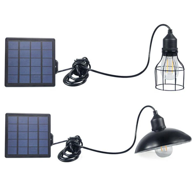 led solar powered luz colgante lampara retro bombilla lampara impermeable led de jardin energia solar lamparas colgantes para al aire libre