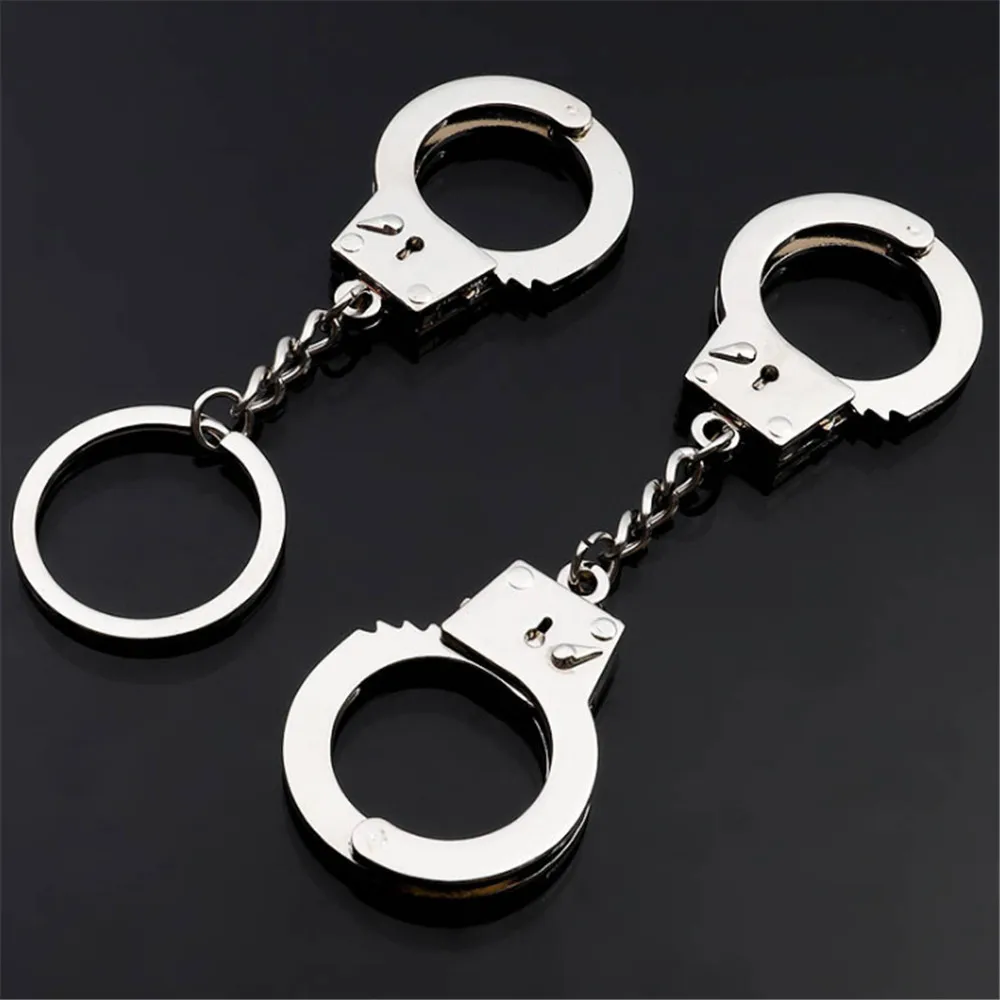 Creative Key Chains Handcuffs Model KeyChain Pendant Key Rings Pendant