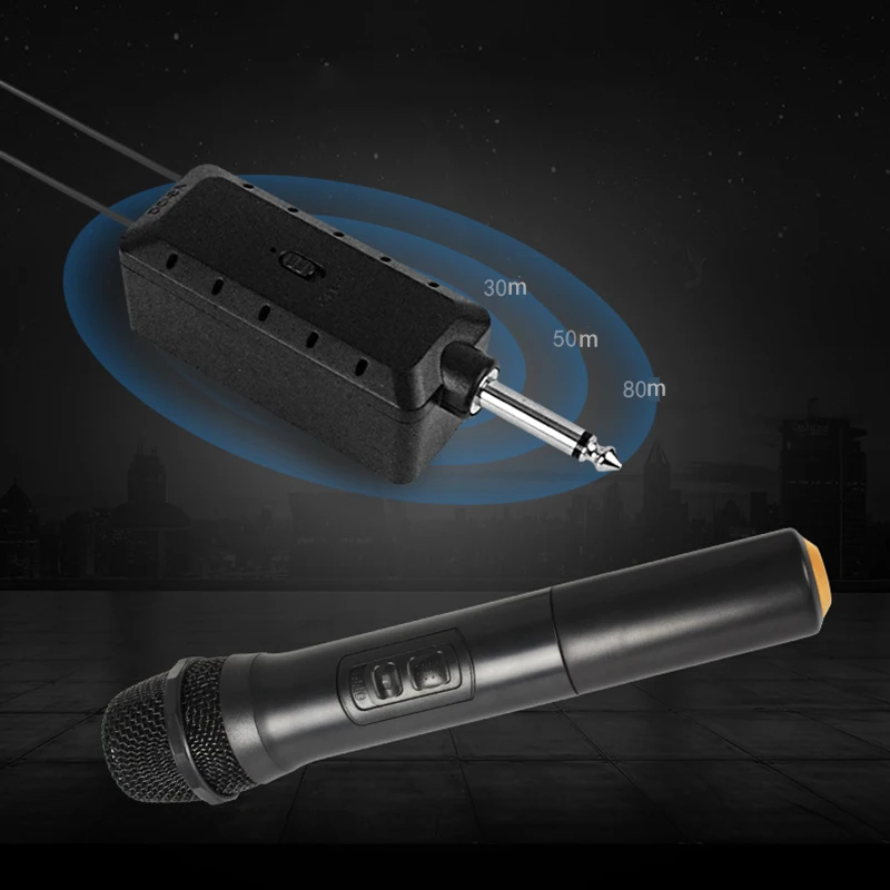 usb microphone Universal VHF Wireless Handheld Microphone with Receiver for Karaoke/Business Meeting Portable Microphones podcast microphone