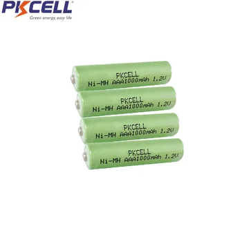 

4pcs/lot PKCELL NIMH AAA Rechargeable Battery 1000mAh 1.2V NI-MH 3A Batteries Button Top Replace to AAA NIMH Rechargeable Batter