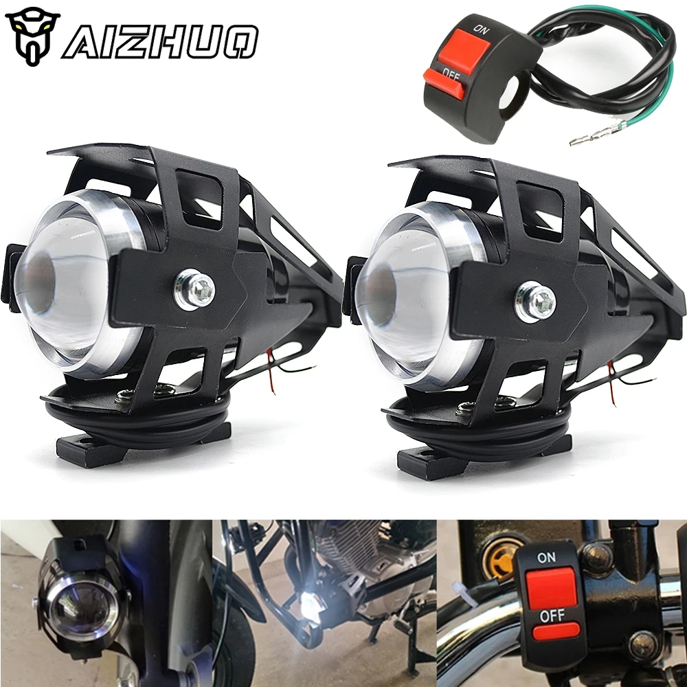 Universal 12V Motorcycle Metal Headlight Fog Light For Benelli BN300 BN302 BN600 BN TNT 300 600 GROM MSX125 MSX 125 PCX 150 |