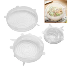 NICEYARD 6 шт./партия инструменты для приготовления пищи силиконовые приспособления Прозрачная крышка сковороды стрейч крышка кухонные инструменты