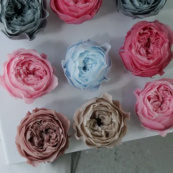 

8pcs Dried flower Austin Rose 4-4.5cm Single A Level Preserved Fresh Flower DIY Material Package Rose Keychain Valentine's Day