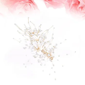 

1pc Hair Clips Lifelike Flower Rhinestone Headdress Accessories Hair Pins Barrettes Decoration Hairpin for Women