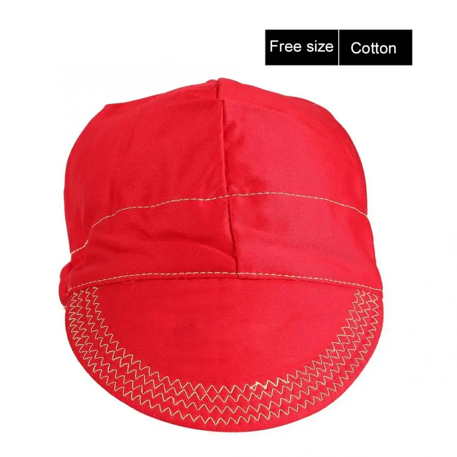 

Red Color Welding Cap Sweat Absorbing Soft Welder Protection Safety Hat