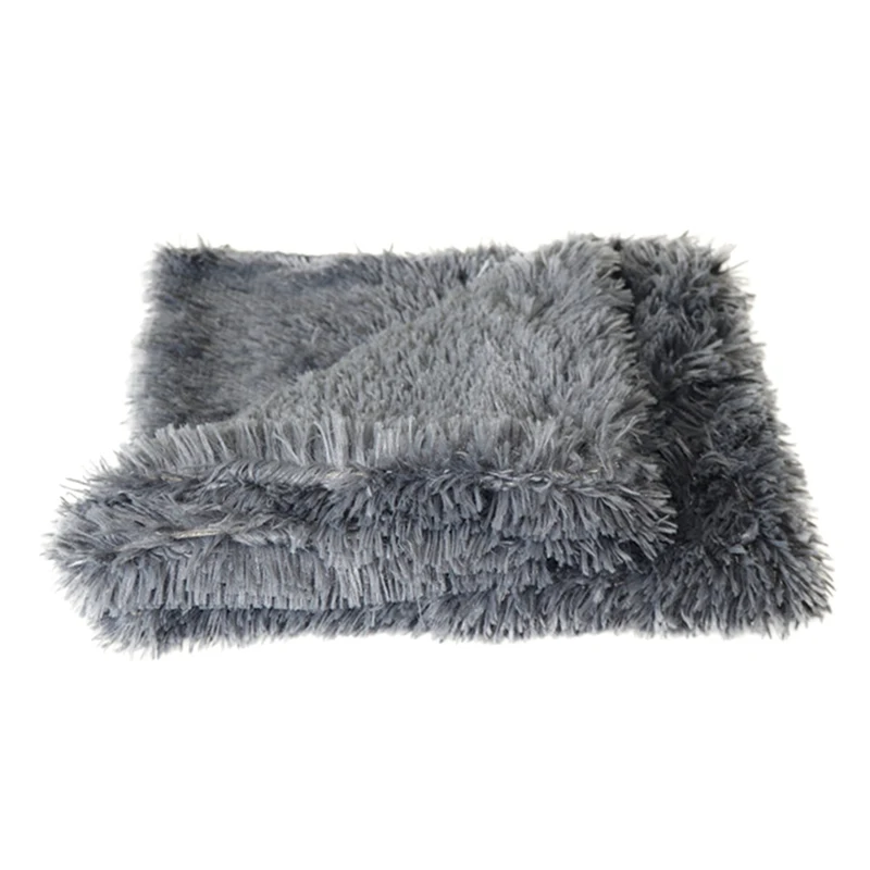 Largo esponjosa mascota de peluche mantas cálido suave perro gato cama esteras profundo dormir fino suave cubre