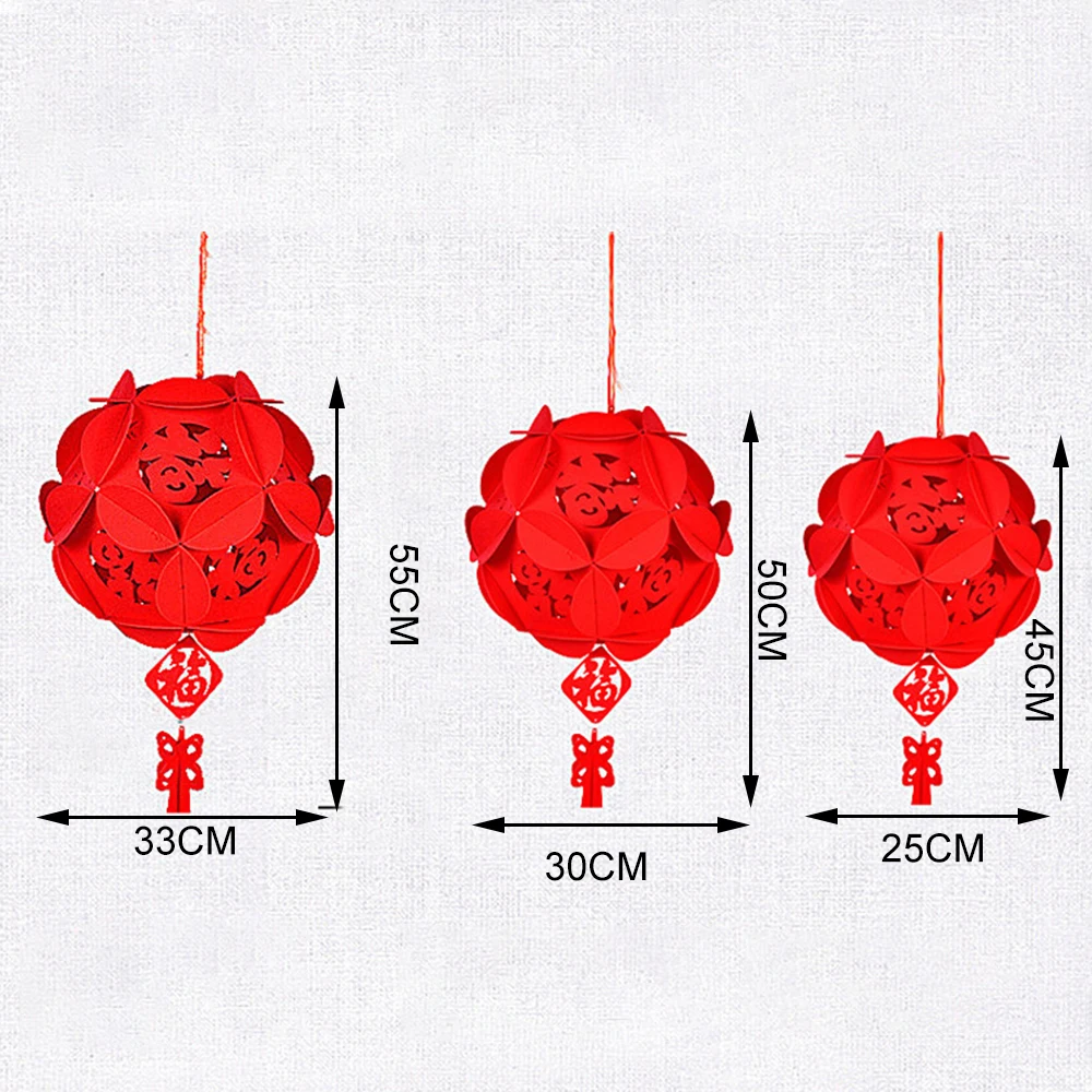 Год китайский бумажный фонарик фестиваль красный фонарь кулон украшения для дома красный фу 3D фонарь