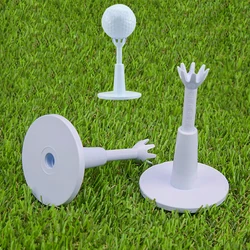 2pcs White Telescopic Adjustable Golf Ball Tee Holder Telescopic Golf Training Practice Tool Practice Ball Spike Spin
